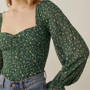 Reformation Chase Top in Coriander